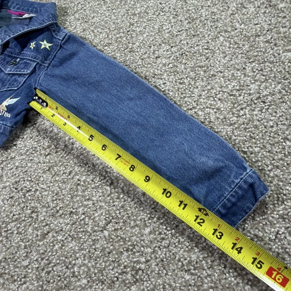 Vintage Disney Tinkerbell Jean Jacket Size 6 Rare Cropped Type 2 Style